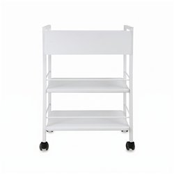 Carro auxiliar de metal y cristal con cajón DDUUEETT ULEX