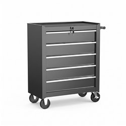 MUDI CRUX metal utility trolley with 5 drawers
