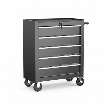 MUDI CRUX metal utility trolley with 5 drawers