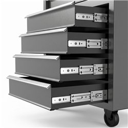 MUDI CRUX metal utility trolley with 5 drawers