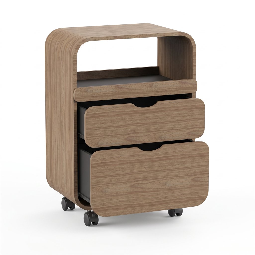 DDUUEETT THUL NATURAL Holzwagen mit 2 Schubladen