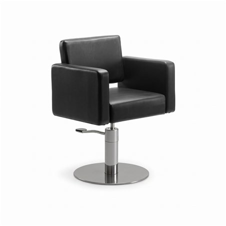 DDUUEETT LERA ROUND - INOX SILVER PEDAL MP Hairdressing Chair