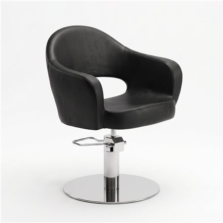 Sillón de peluquería DDUUEETT MOP Round Inox Silver