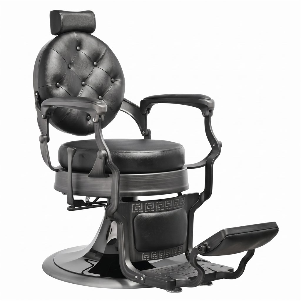 Fauteuil de barbier Weelko LARRY BRUSH vintage noir