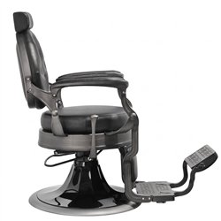 Sillón de barbería Weelko LARRY BRUSH vintage negro