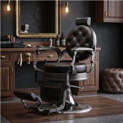 Weelko LARRY BRUSH vintage black barber chair