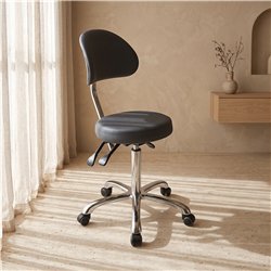 COMFORT - Beauty stool with backrest