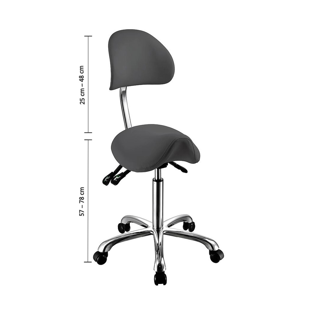 NOBLE Beauty Stool with Backrest | Weelko
