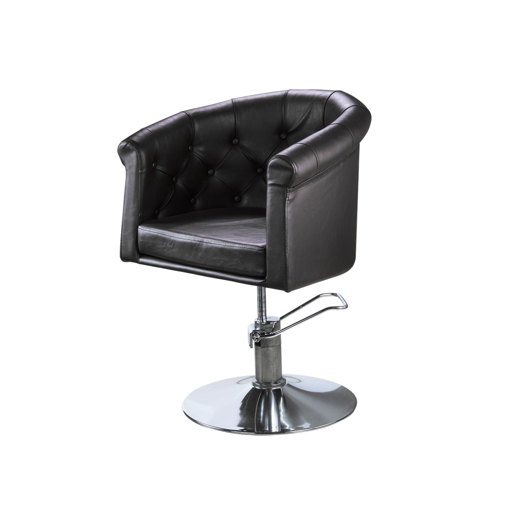 PostQuam Round Dot Black Friseurstuhl