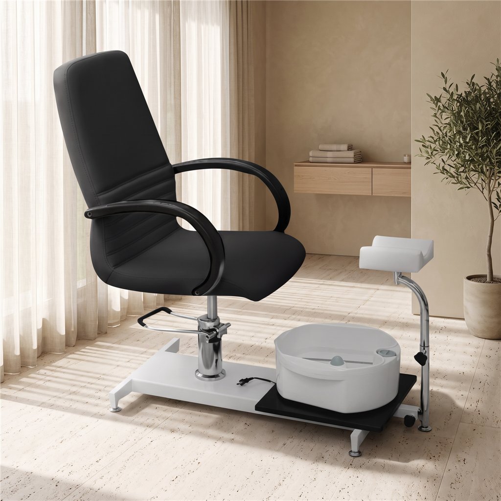 PostQuam Torino Black Hydraulic Manicure and Pedicure Chair