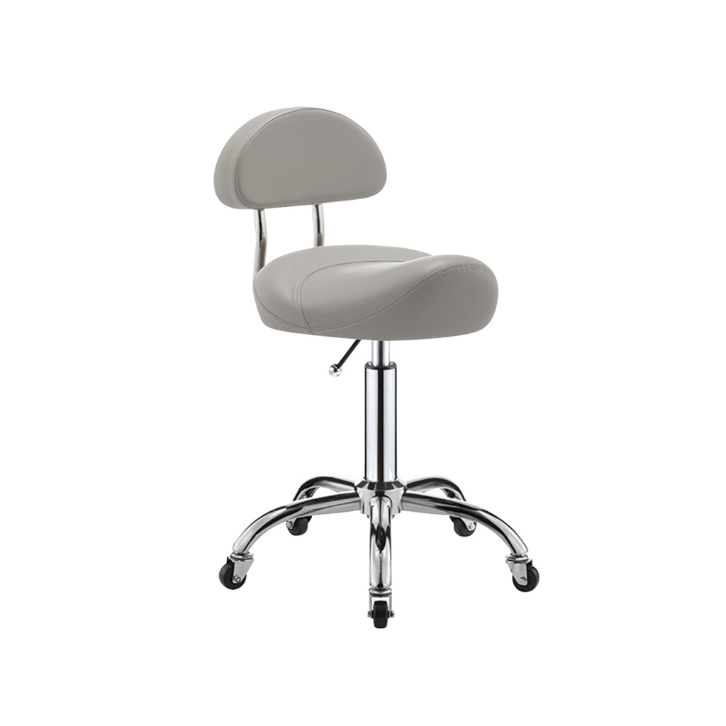 Sgabello Marco Grey con schienale PostQuam