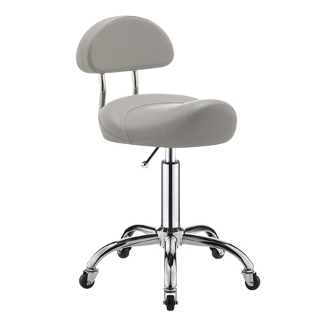 Sgabello Marco Grey con schienale PostQuam