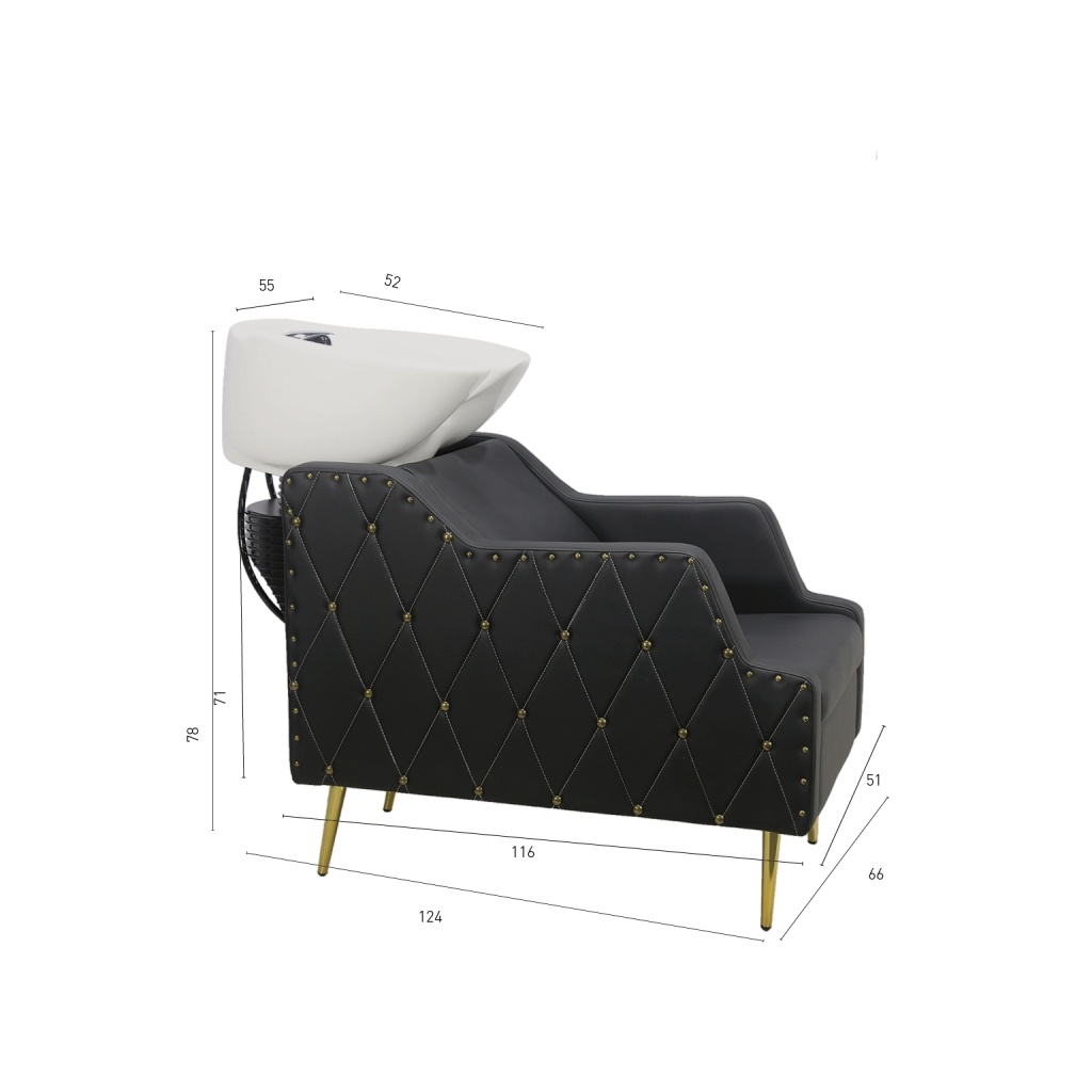 Bac à shampoing King PostQuam avec fauteuil intégré