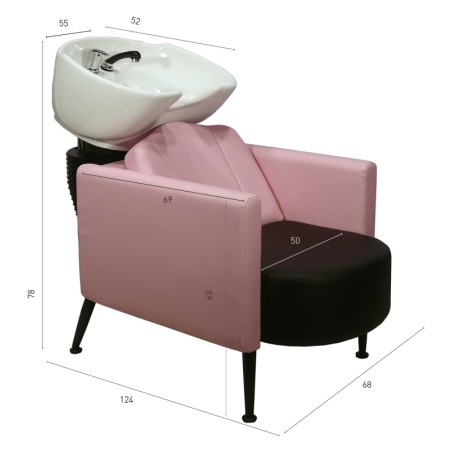 Bac de lavage fixe Fusion Pink rose PostQuam