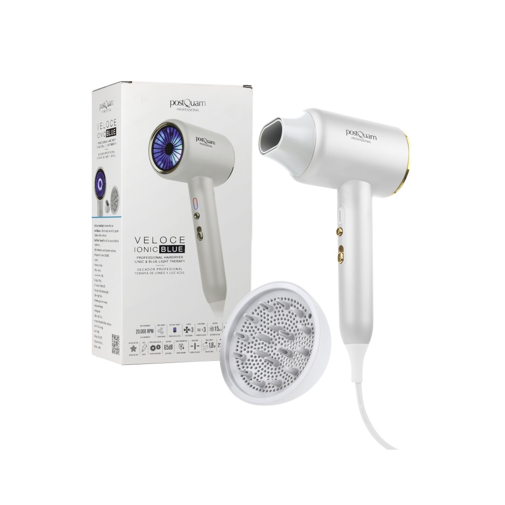 Secador PostQuam Veloce Ionic Blue W 2200 W