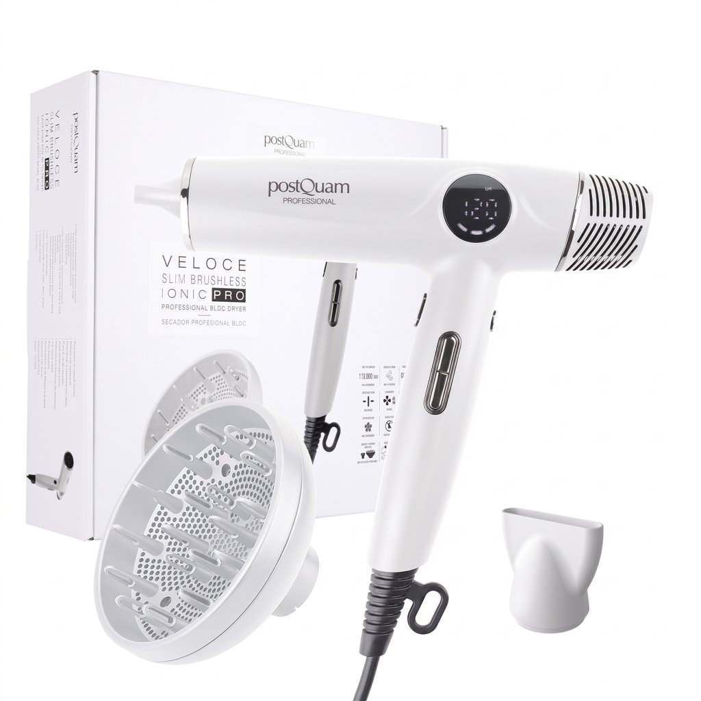 Sèche-cheveux professionnel PostQuam Veloce Slim BLDC Ionic Pro 110