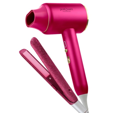 PostQuam Veloce Ionic Blue P Hair Dryer + Glit USB Straightener Pack