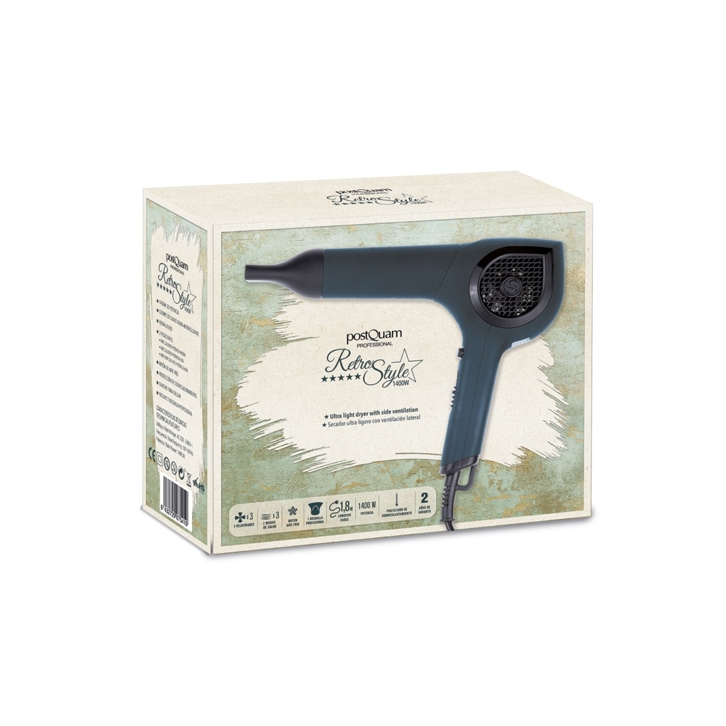 Sèche-cheveux Retro Style PostQuam 1 400 W | PQPAE1011