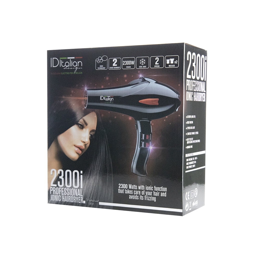 Sèche-cheveux professionnel ionique 2 300 W ID Italian | PostQuam