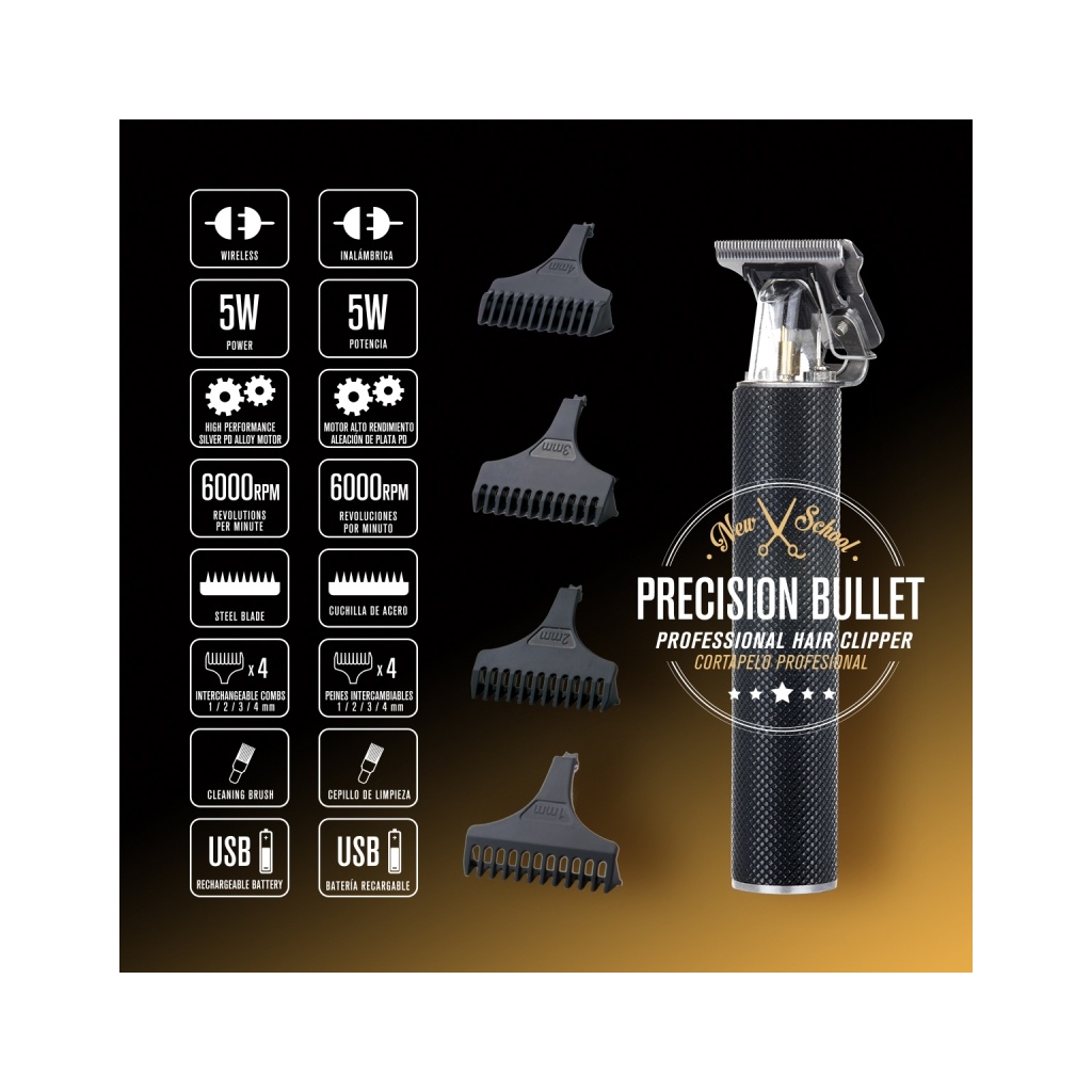 Recortadora inalámbrica Precision Bullet ID Italian Design