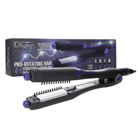 ID Italian Design Magic Interchangeable Pro-Rotating 4-in-1 Hair Straightener