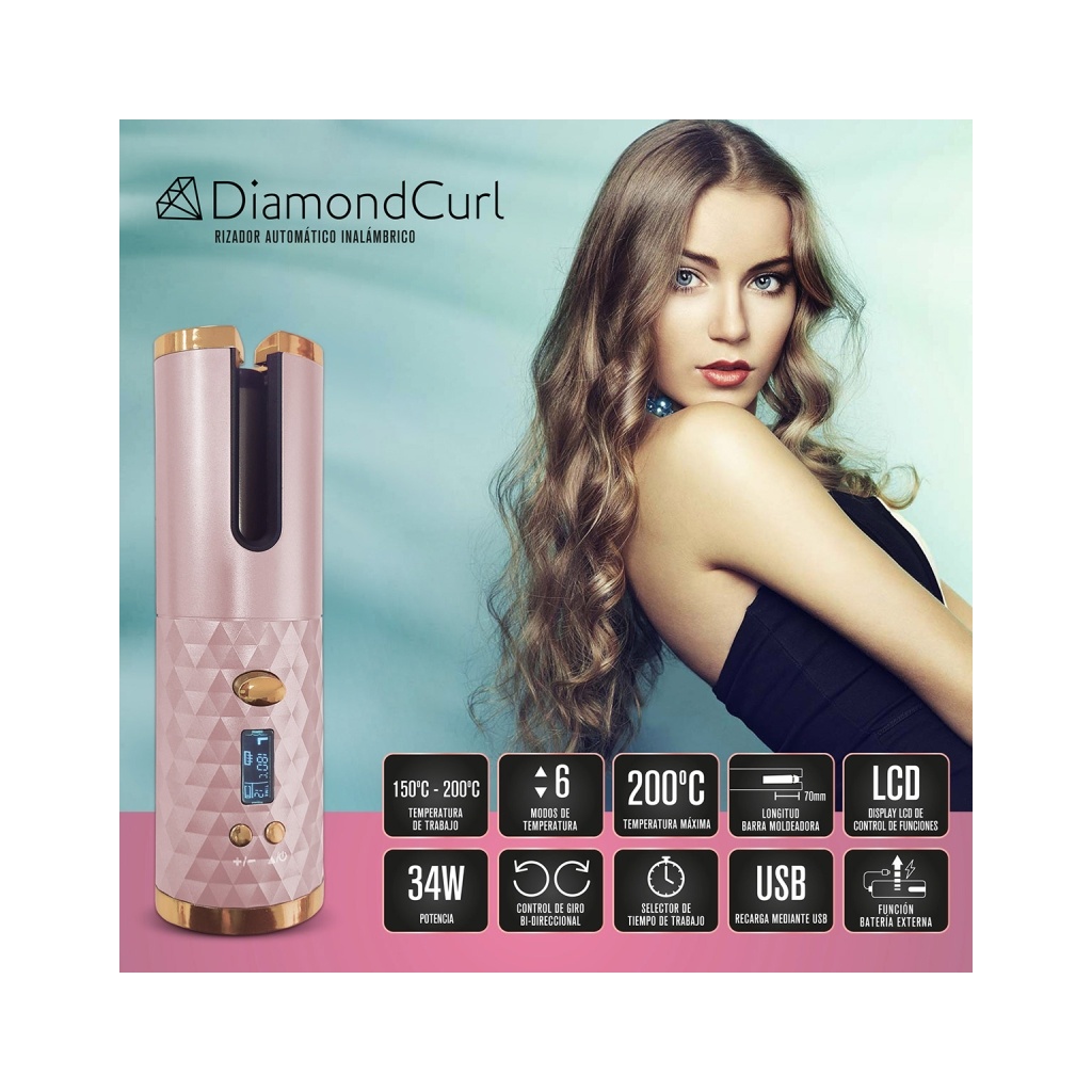 Arricciacapelli automatico senza fili Wireless Diamond Curl