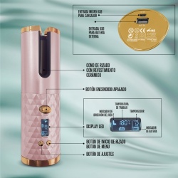 Rizador automático inalámbrico Wireless Diamond Curl