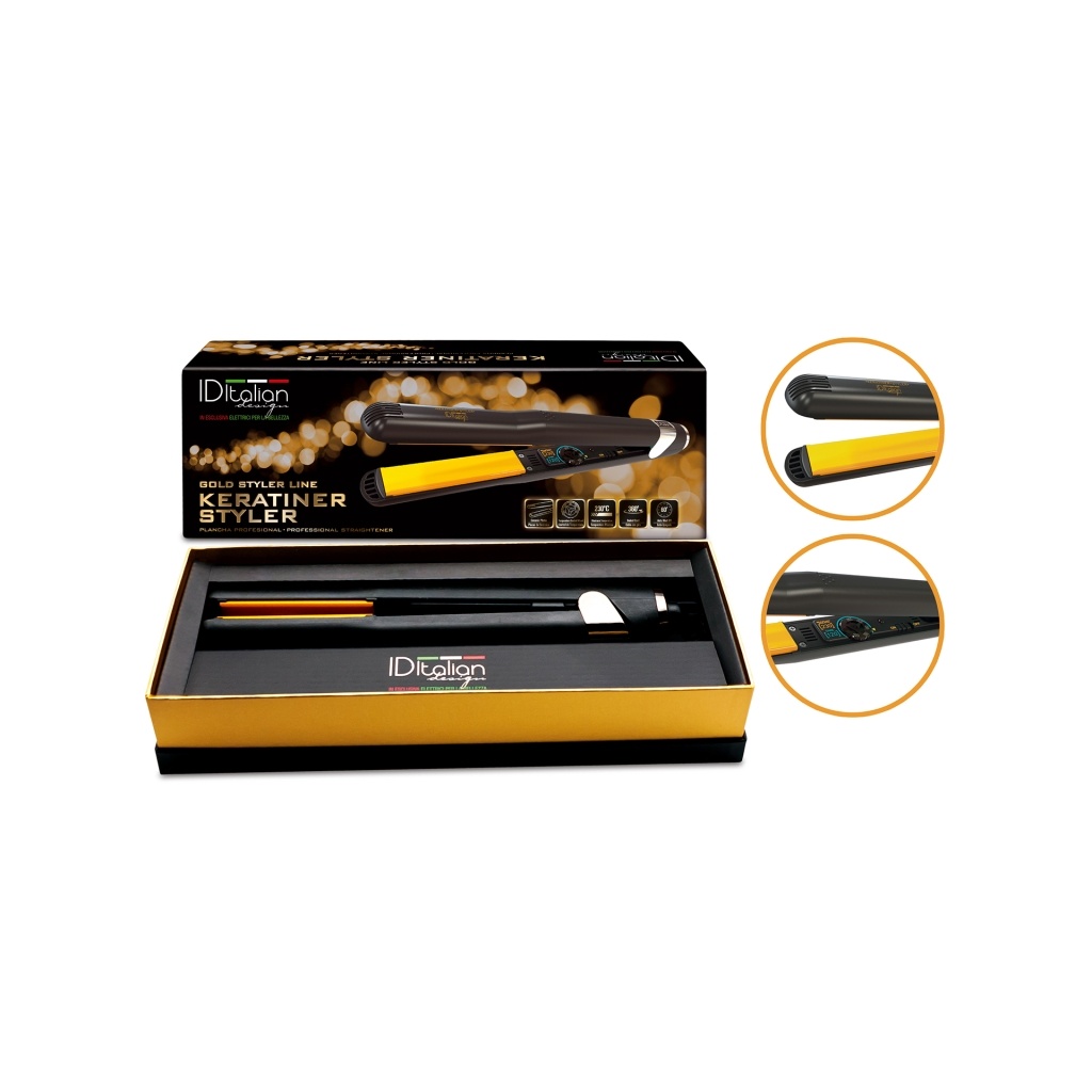 ID Italian Design Gold Styler Keratiner Styler Hair Straightener