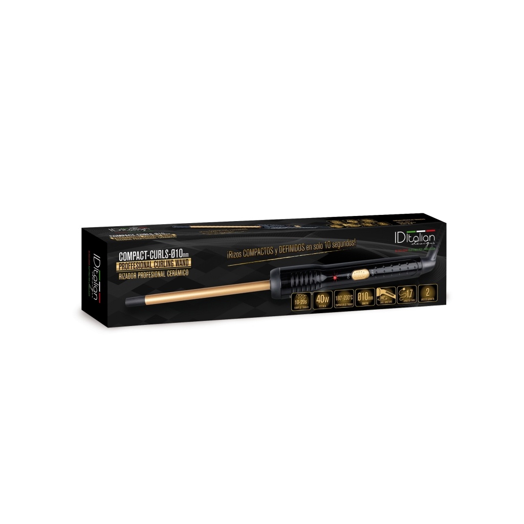 Compact Curls 10 mm Curling Iron | ID Italian Design
