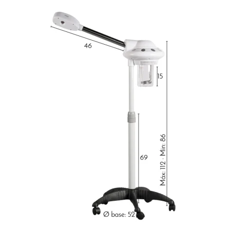 Vaporizador facial de ozono ID Italian Design Pavia Super Luxe