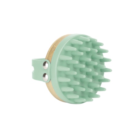 Massaggiatore per cuoio capelluto in bambù e silicone | ID Italian Design