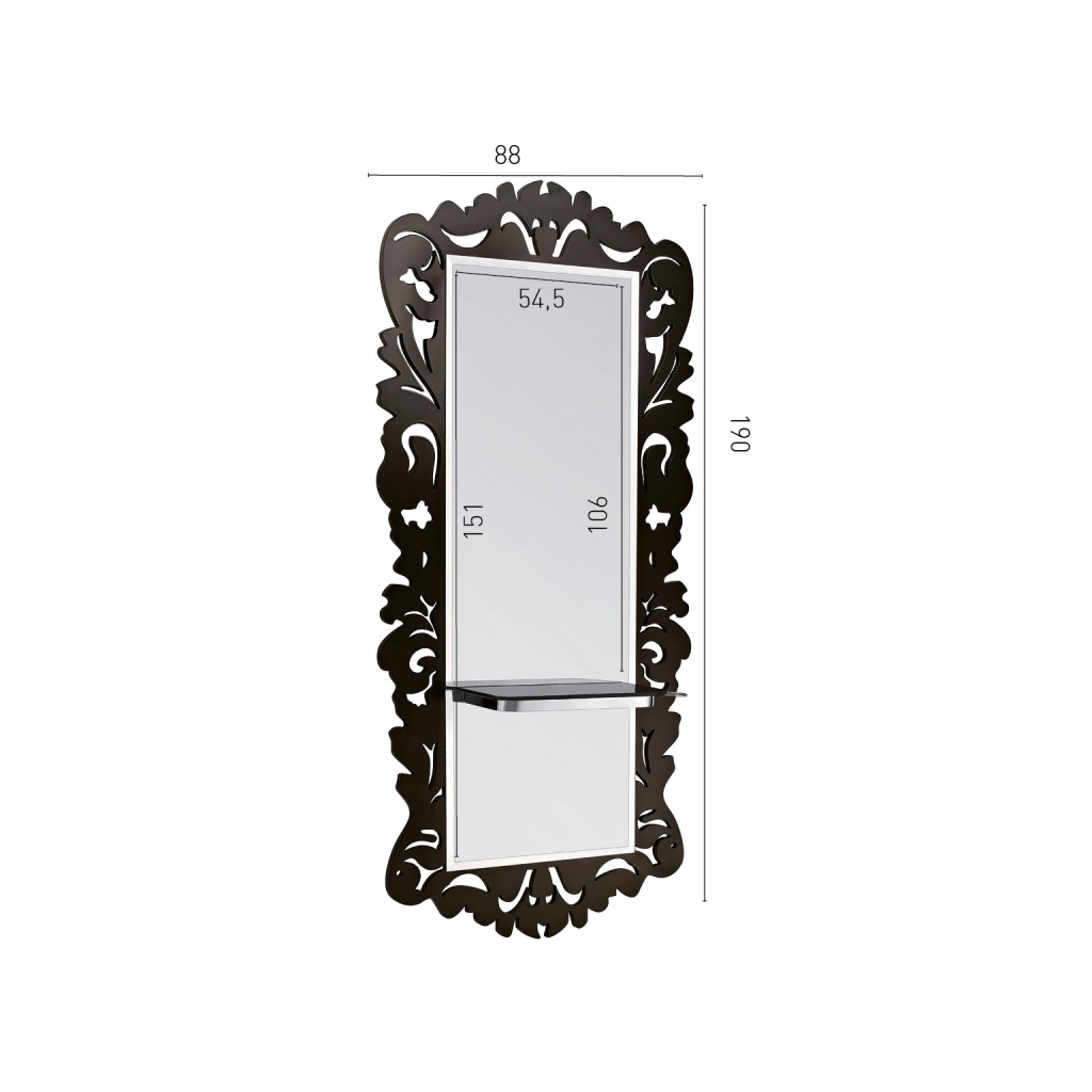 Yahari Flamenco Styling Unit with Mirror | YAHMT-1076A