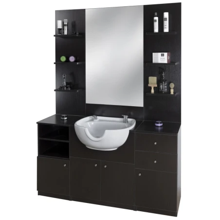 Tocador de barbería con lavacabezas ID Italian Design