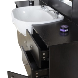 ID Italian Design barber station with integrated washbasin