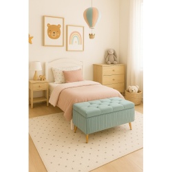 Helsinki Grey Ottoman Bench with Storage | ID Italian Design