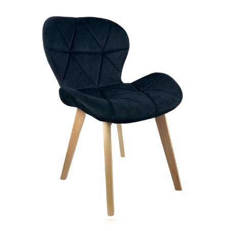 Chaise Oslo en velours noir | ID Italian Design
