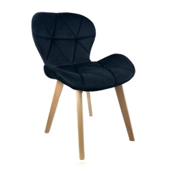 Cadeira Oslo em veludo preto | ID Italian Design