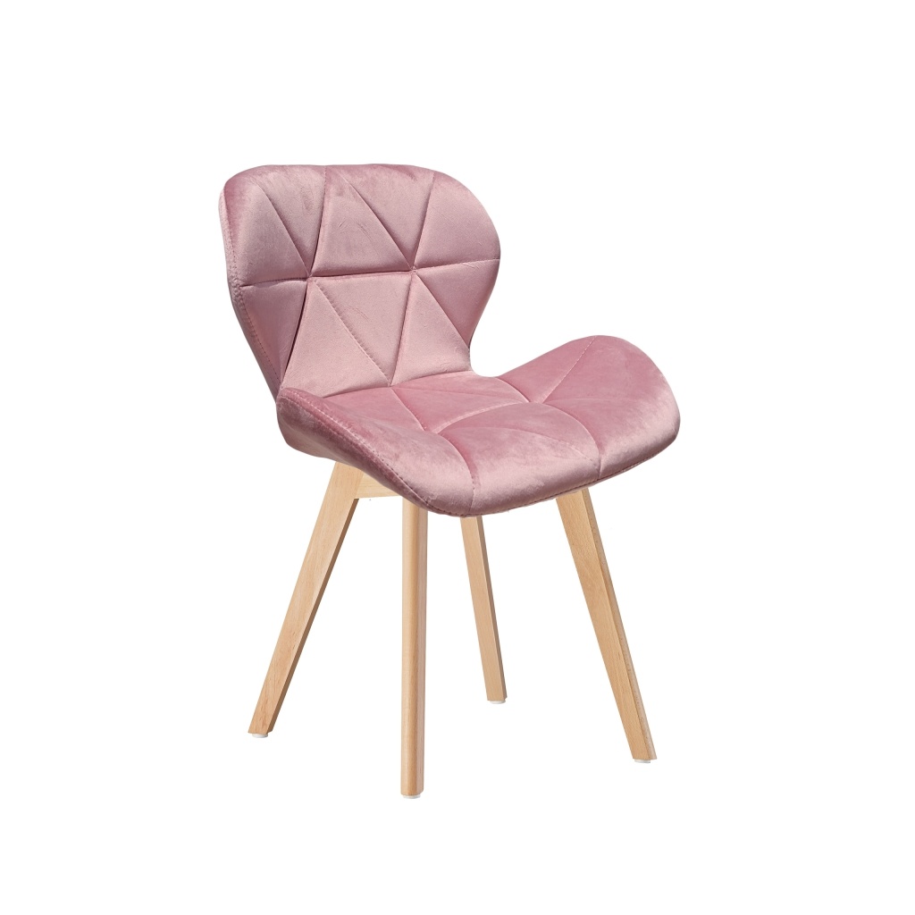 Chaise Oslo en velours rose | ID Italian Design