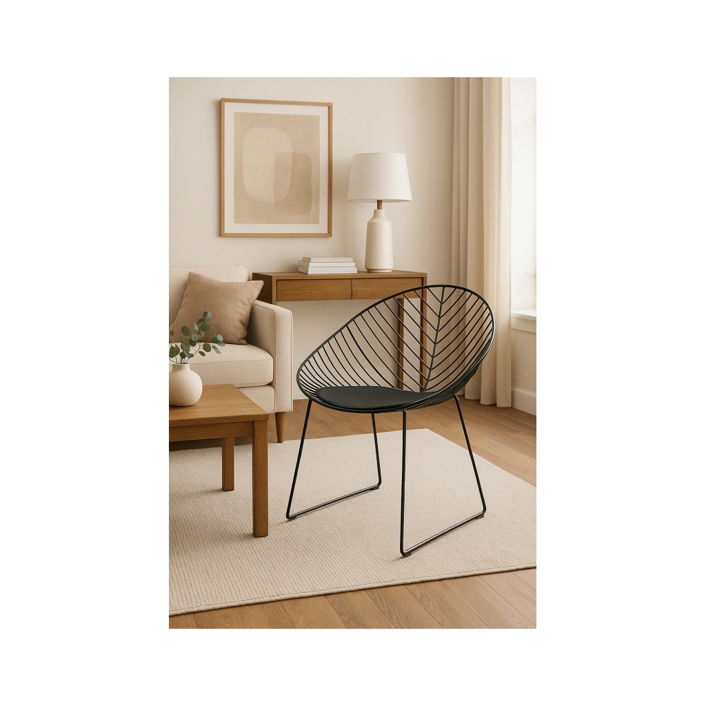 Cadeira Mons Preta ID Italian Design | Aço e PU
