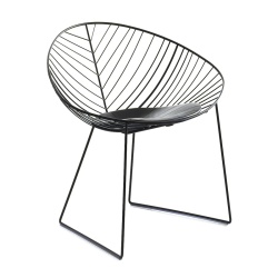 Mons Schwarzer Stuhl ID Italian Design | Stahl und PU