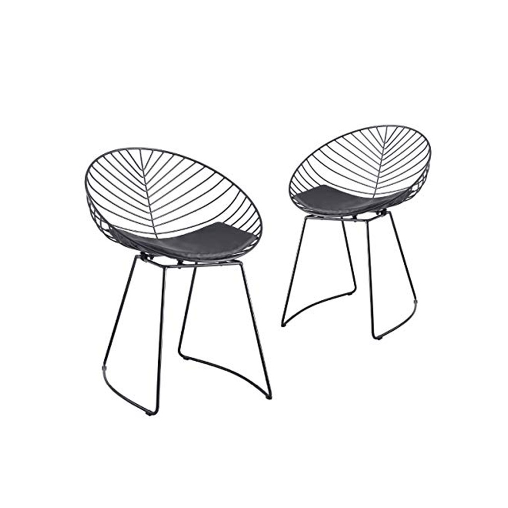 Chaise Mons Noire ID Italian Design | Acier et PU