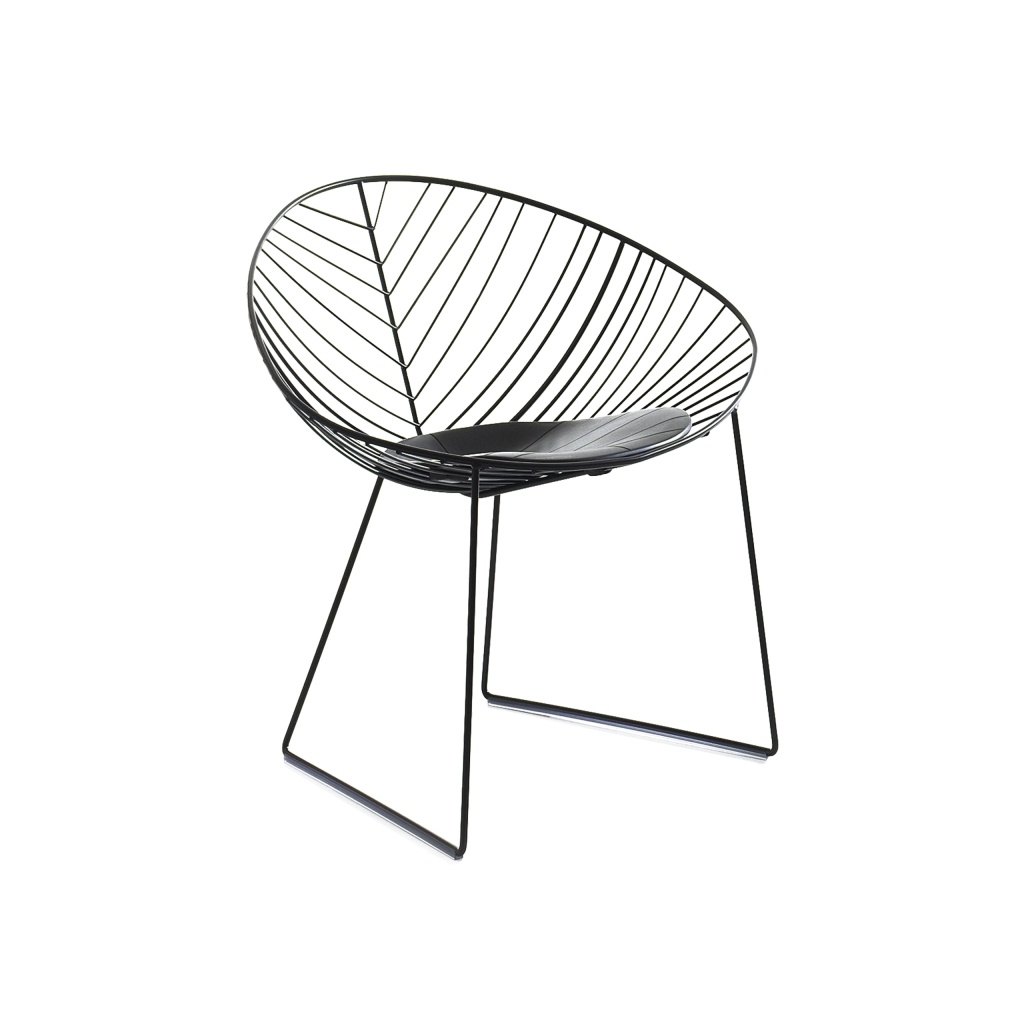 Mons Schwarzer Stuhl ID Italian Design | Stahl und PU