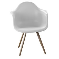 Estocolmo White Armchair with Armrests | ID Italian Design