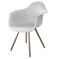 Poltrona Estocolmo White com braços | ID Italian Design