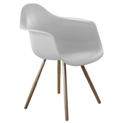 Poltrona Estocolmo White com braços | ID Italian Design