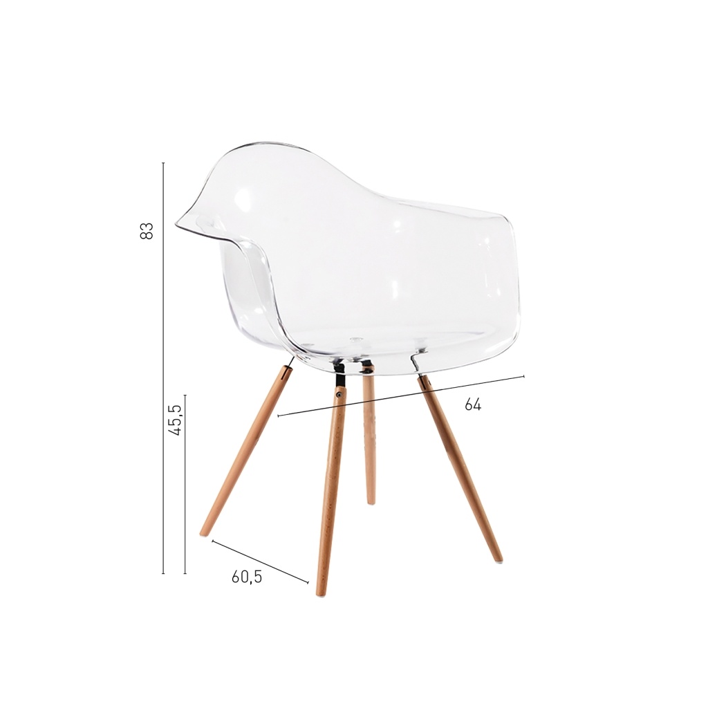 Poltrona fissa Estocolmo Glass | ID Italian Design