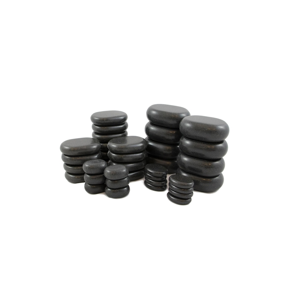 Conjunto de 36 pedras de basalto para massagem Weelko BREATHE
