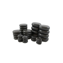Set de 36 piedras de basalto para masaje Weelko BREATHE