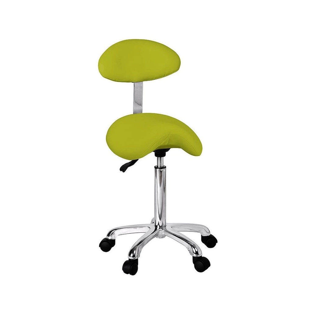 Sgabello Weelko ORGANIC+ verde con schienale