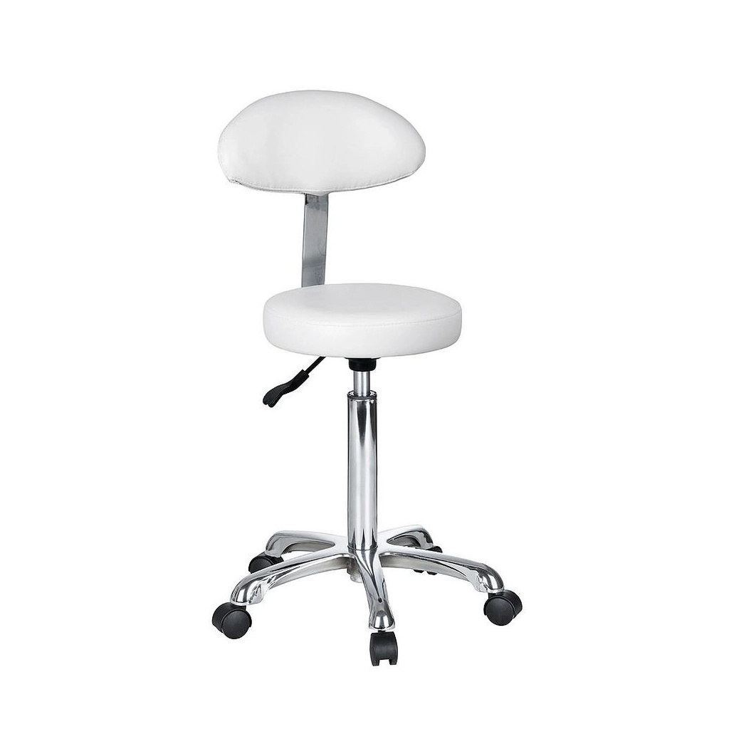 Weelko FAST+ beauty stool with white backrest